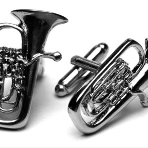 Euphonium/Tuba silver-plated cufflinks