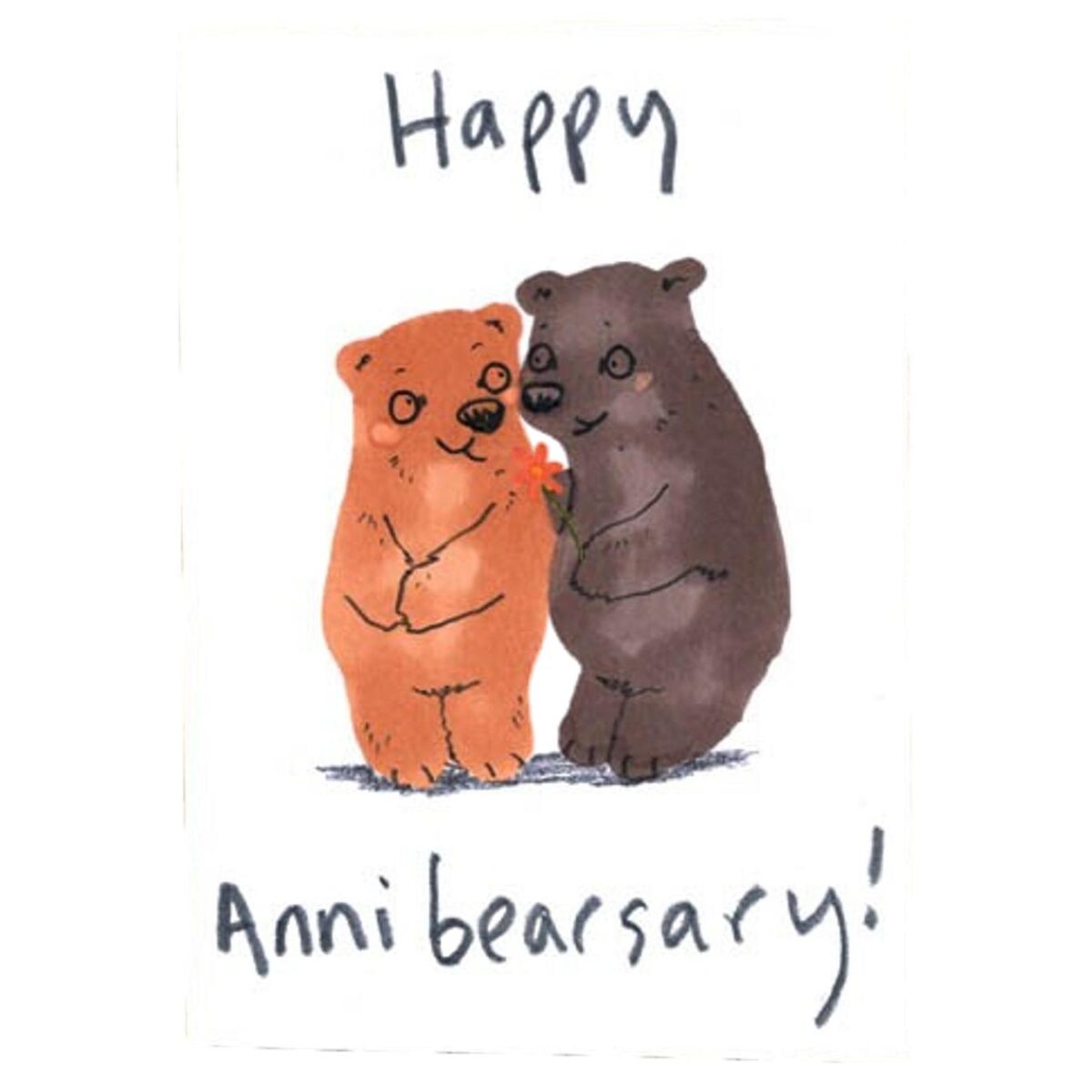 Happy Annibearsary eco-friendly humour greetings card