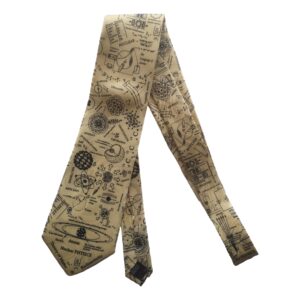 Nuclear Physics Scientist Teacher Student Polyester Tie sleeved with hook-Cream