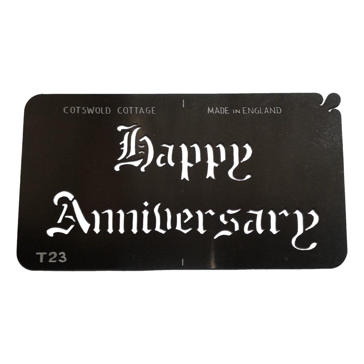 Stainless steel H27 Happy Anniversary cake decorating / card making stencil