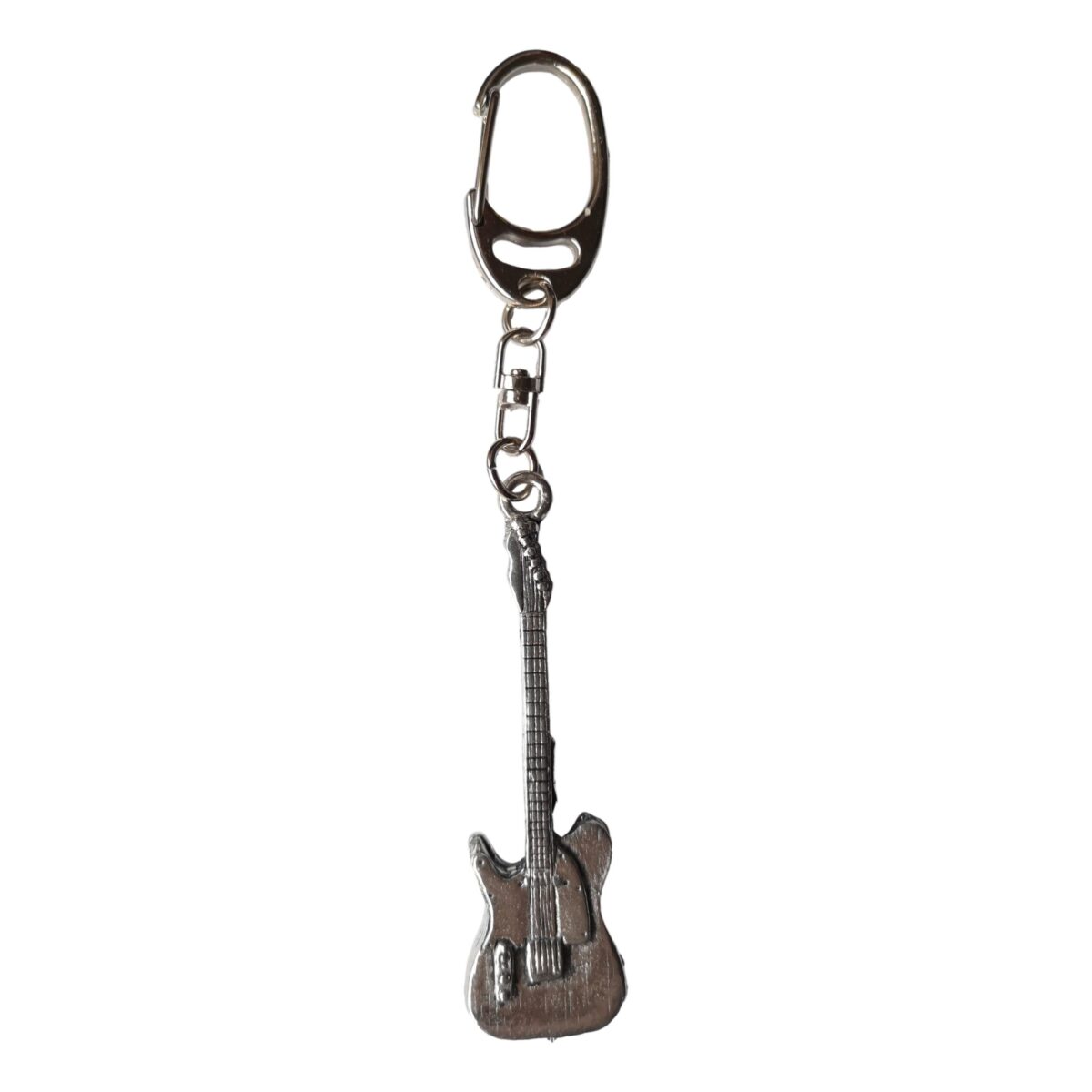 Telecaster Electric Guitar pewter metal keyring