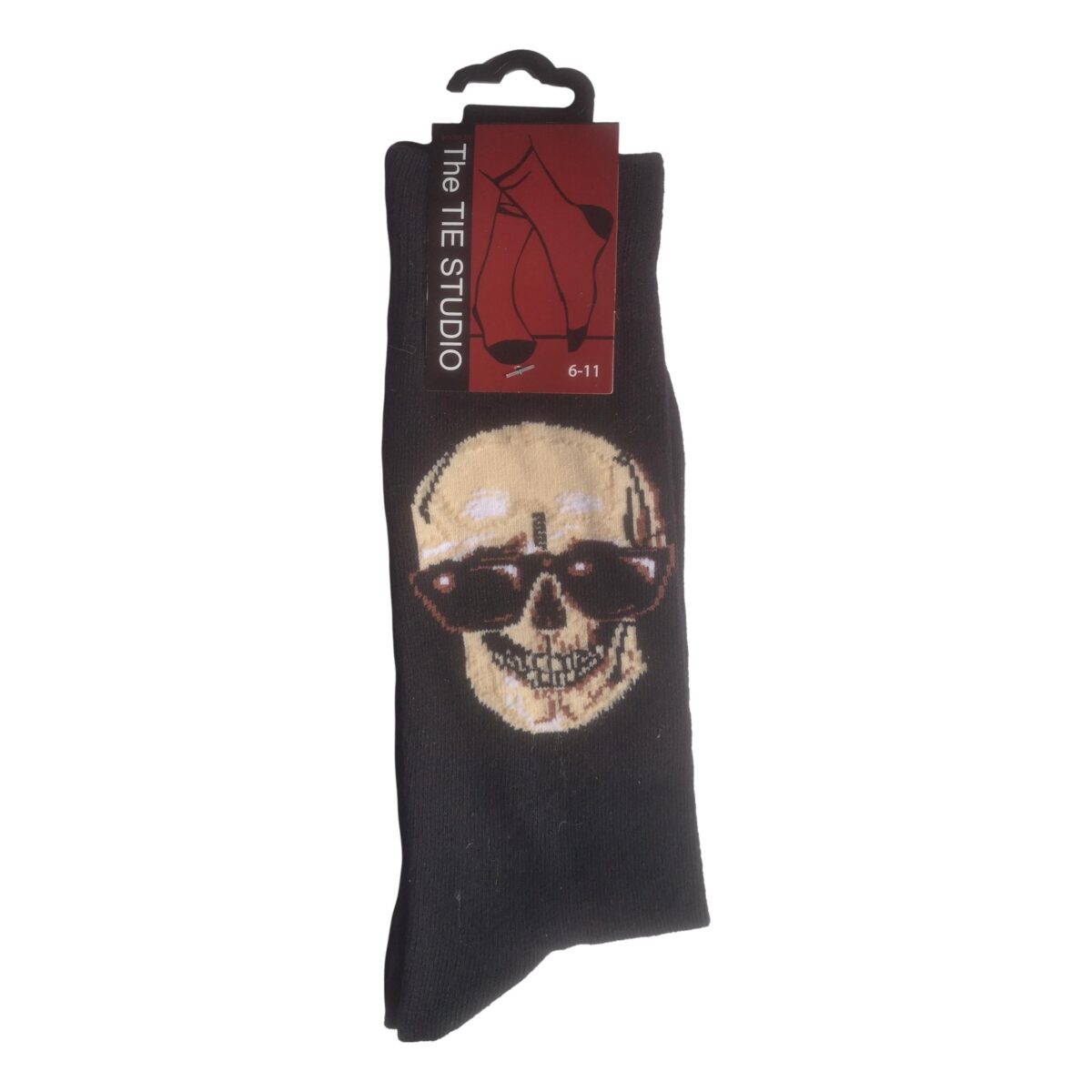 Skull Wearing Sunglasses Black Unisex Novelty Ankle Socks Adult Size 6-11