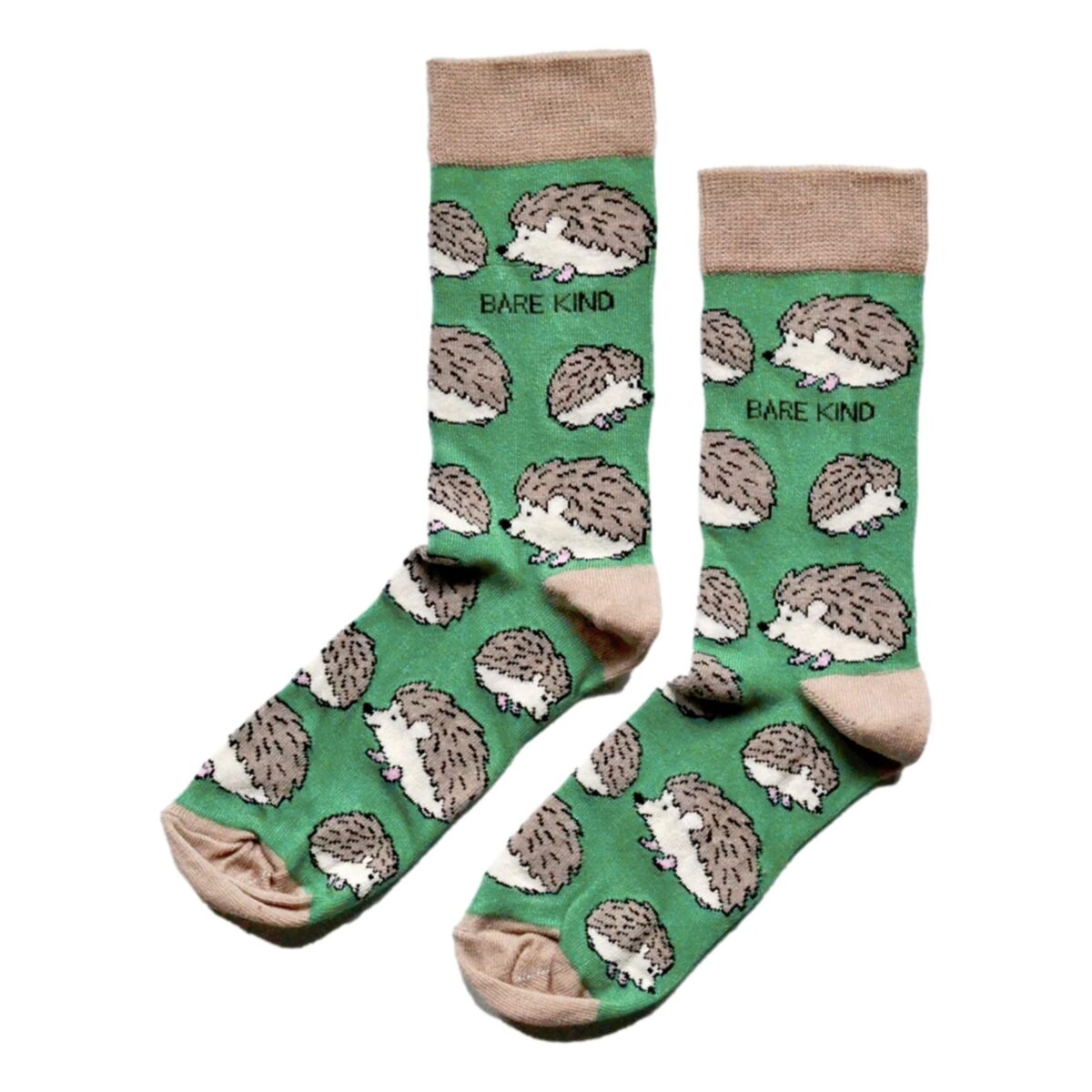 Save The Hedgehogs Green Unisex Novelty Ankle Socks Adult One Size