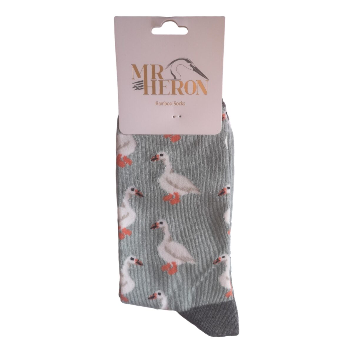 White Ducks on Duck Egg Mens Novelty Ankle Socks Adult One Size - Image 2