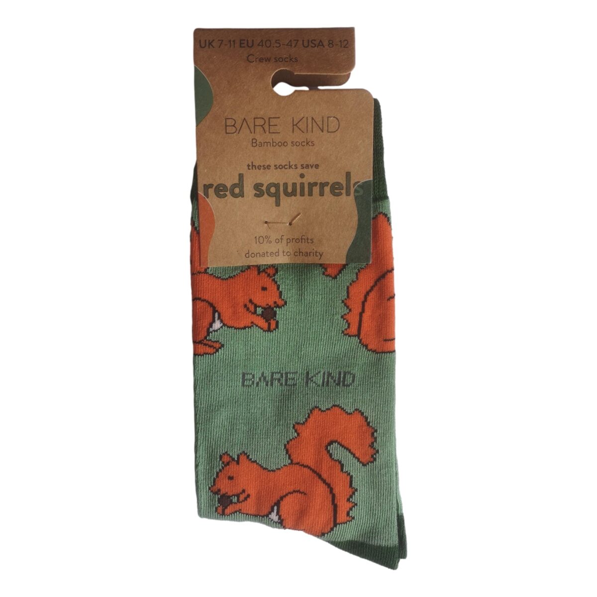 Save The Red Squirrels Unisex Novelty Ankle Socks Adult One Size - Image 2