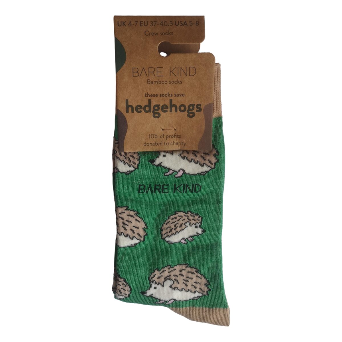 Save The Hedgehogs Green Unisex Novelty Ankle Socks Adult UK Size 4-7 - Image 2
