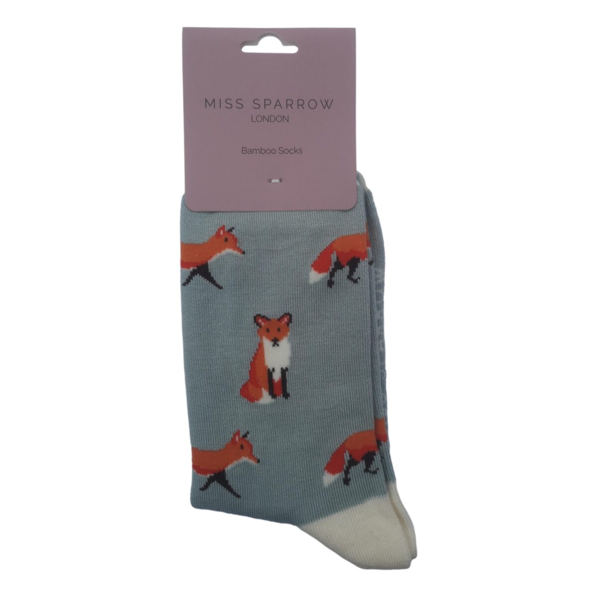 Foxes on Duck Egg Womens Novelty Ankle Socks Adult One Size - Image 2