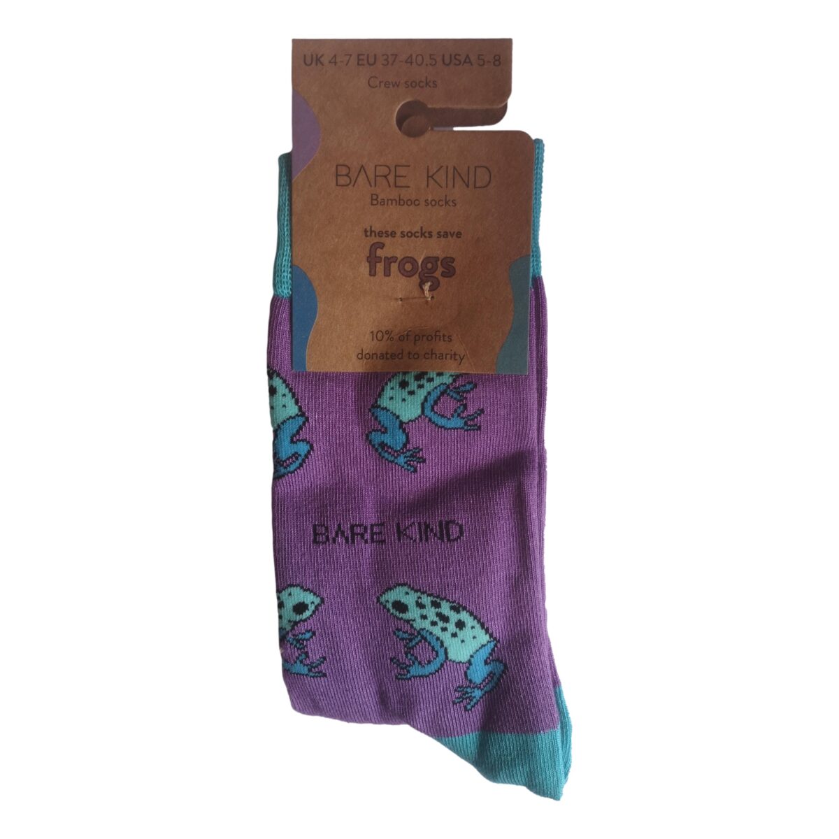 Save The Frogs Purple Unisex Novelty Ankle Socks Adult UK Size 4-7 - Image 2
