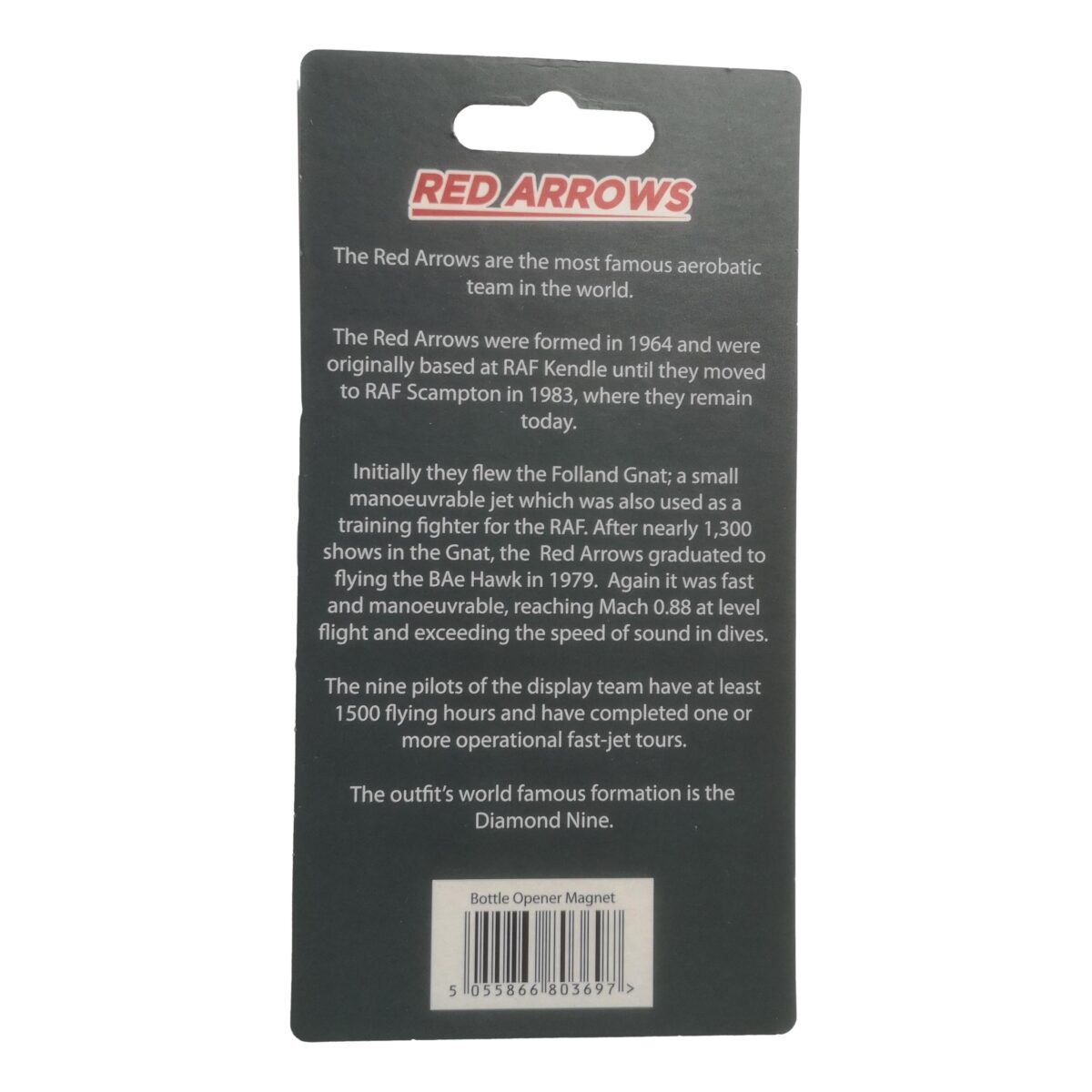 Red Arrows BAe Hawk RAF bottle opener fridge magnet - Image 3