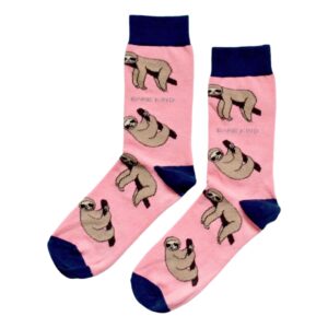 Save The Sloths Pink Unisex Novelty Ankle Socks Adult Size 7-11