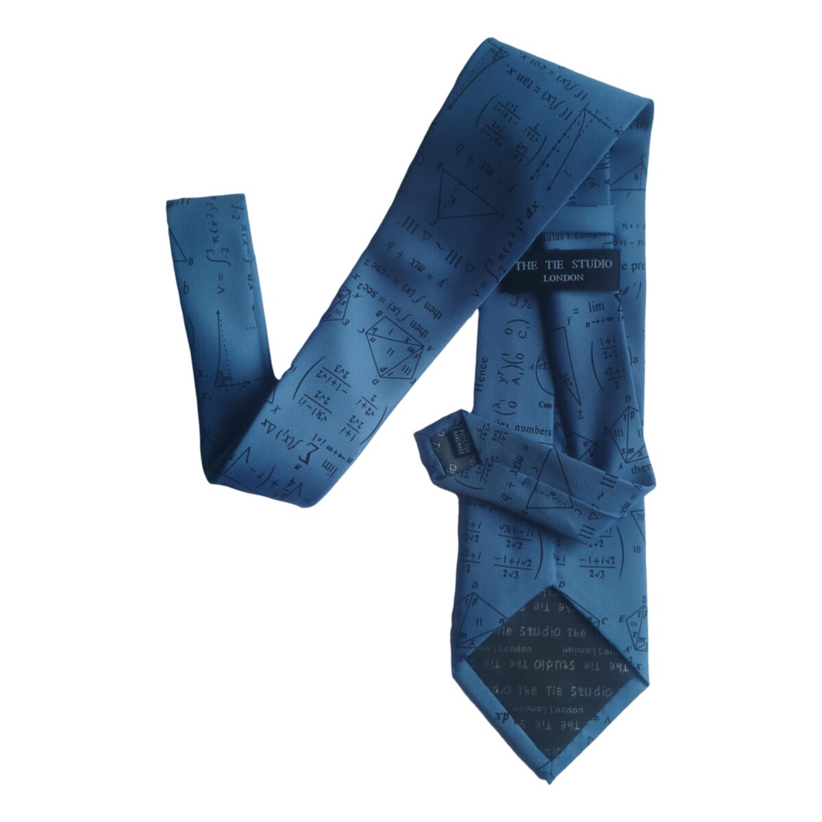 Complex Maths Mathematical Symbols Equations Sleeved Blue Polyester Novelty Tie Gift - Image 2