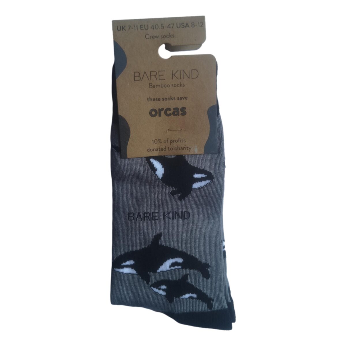Save The Orcas Grey Unisex Novelty Ankle Socks Adult UK Size 7-11 - Image 2