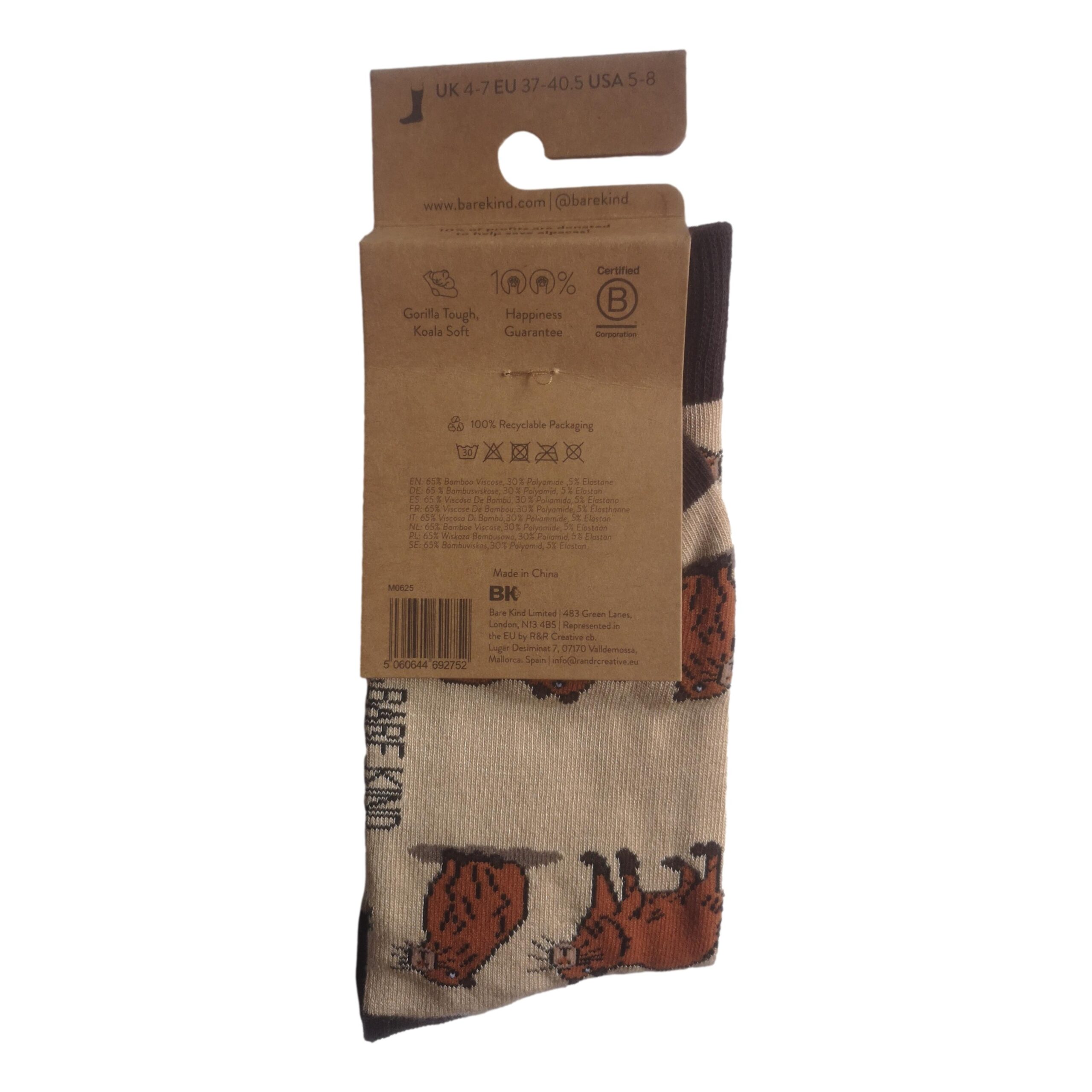 Save The Cabybaras Beige Womens Novelty Crew Socks Adult One Size - Image 3