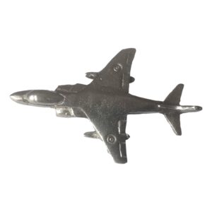 Harrier Jump Jet polished pewter metal lapel pin badge