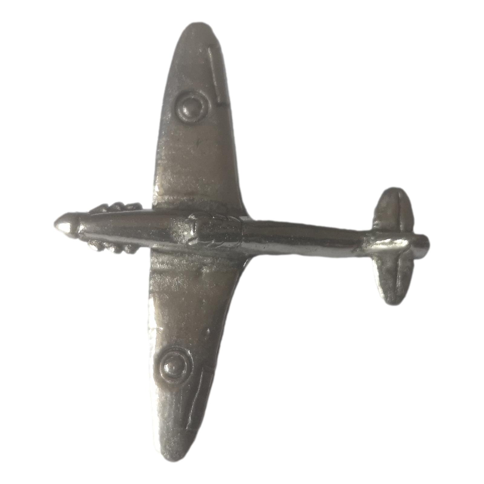 Hurricane Fighter Plane polished pewter metal lapel pin badge